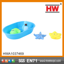 Soft Vinly Plastic Animal Set de jouets de bain 4PCS